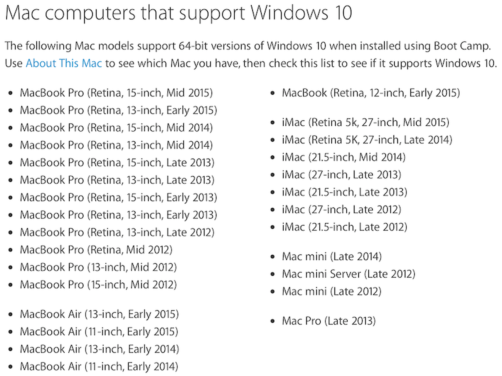 Bootcamp Driver For Windows 10 64 Mac Mini 2015
